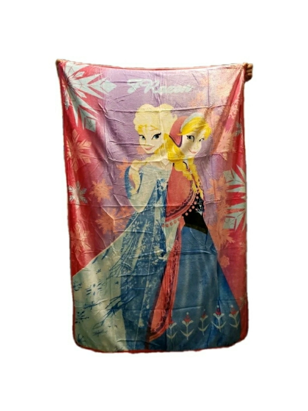 Disney Frozen Pink Blue Girls Throw Blanket